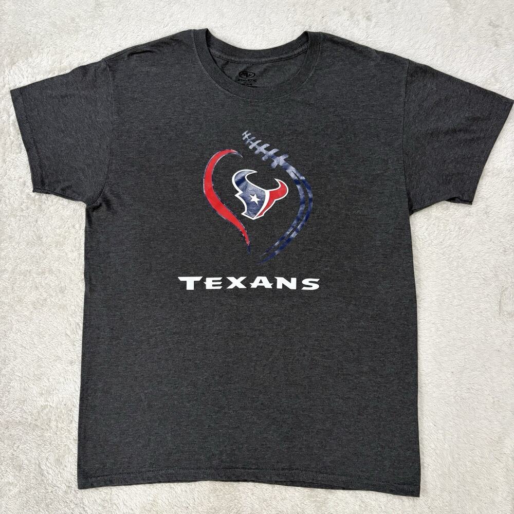 Houston Texans Mens Medium Gray NFL Football Graphic T Shirt Athletic Works